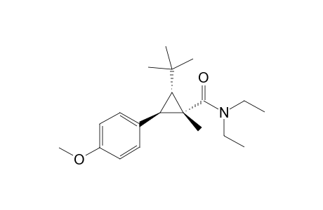 (1S*,2R*,3R*)-2-tert-Butyl-N,N-diethyl-1-methyl-3-(4-methoxyphenyl)cyclopropanecarboxamide