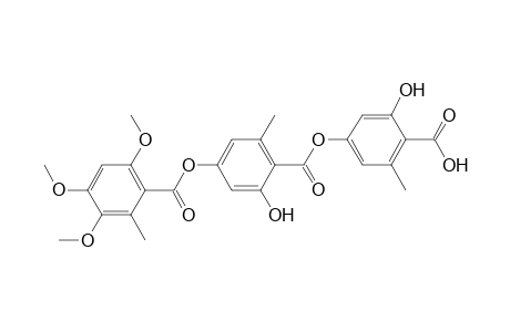 Benzoic acid, 2-hydroxy-6-methyl-4-[(3,4,6-trimethoxy-2-methylbenzoyl)oxy]-, 4-carboxy-3-hydroxy-5-methylphenyl ester