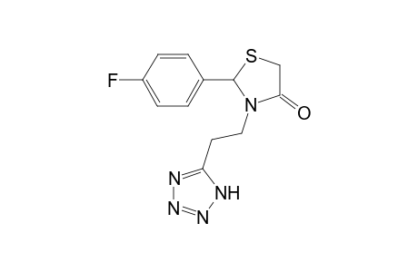 2-(p-Fluorophenyl)-3-[2'-1H-tetrazol-5'-yl)ethyl]-thiazolidin-4-one