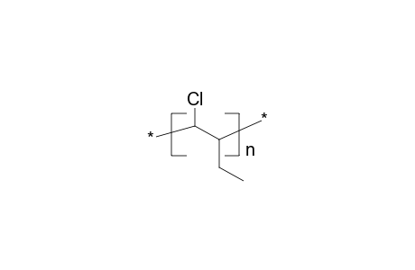 Poly(1-chloro-1-butenylene), low crystallizability