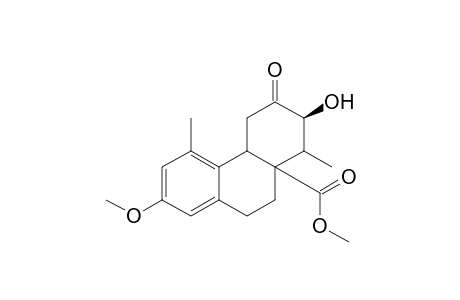 Methyl (7.beta.)-7-hydroxy-2-methoxy-4,8-dimethyl-6-oxo-4b,5,7,8,9,10-hexahydrophenanthrene-8a(6H)-carboxylate