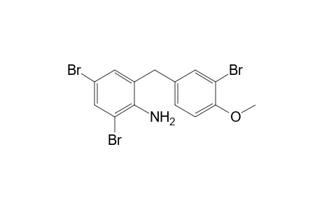 2,4-bis(bromanyl)-6-[(3-bromanyl-4-methoxy-phenyl)methyl]aniline