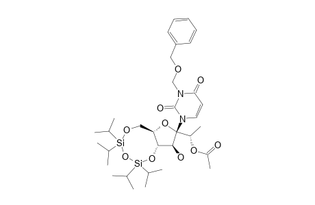 3-N-BENZYLOXYMETHYL-1-[(1S)-1-O-ACETYL-1-METHYL-4,6-O-(1,1,3,3-TETRAISOPROPYLDISILOXANE-1,3-DIYL)-BETA-D-ARABINO-2-HEXULOFURANOSYL]-URACIL