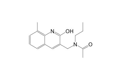 N-[(2-hydroxy-8-methyl-3-quinolinyl)methyl]-N-propylacetamide