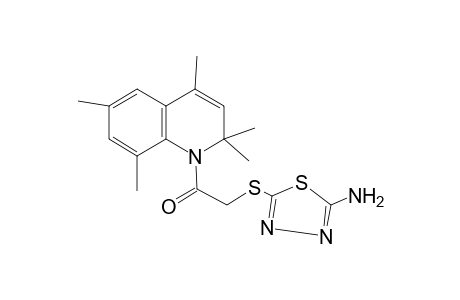 2-[(5-amino-1,3,4-thiadiazol-2-yl)sulfanyl]-1-(2,2,4,6,8-pentamethyl-1-quinolyl)ethanone