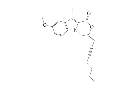 (E)-3-(Hept-2-yn-1-ylidene)-10-iodo-8-methoxy-3,4-dihydro-1H-[1,4]oxazino[4,3-a]indol-1-one