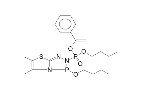 2-BUTOXY(1-PHENYLVINYLOXY)PHOSPHORYL-3-BUTOXY-5,6-DIMETHYLTHIAZOLO[2,3-D]-1,2-DIHYDRO-1,2,4,3-TRIAZAPHOSPHOLE