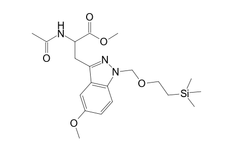 2-Acetylamino-3-{5-methoxy-1-[2-(trimethylsilyl)ethoxymethyl]-1H-indazol-3-yl}propanoic acid methyl ester