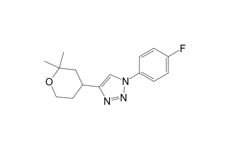 4-(2,2-dimethyl-4-oxanyl)-1-(4-fluorophenyl)triazole