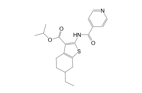 isopropyl 6-ethyl-2-(isonicotinoylamino)-4,5,6,7-tetrahydro-1-benzothiophene-3-carboxylate