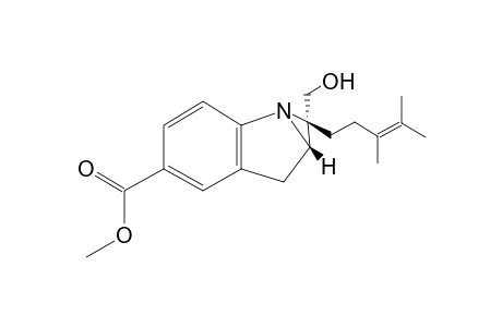 (2S*)-1,2-[(R*)-1-(3,4-Dimethyl-3-pentenyl)-1-(hydroxymethyl)methylene]-5-methoxycarbonylindoline