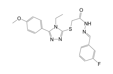 2-{[4-ethyl-5-(4-methoxyphenyl)-4H-1,2,4-triazol-3-yl]sulfanyl}-N'-[(E)-(3-fluorophenyl)methylidene]acetohydrazide