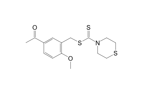 4-Thiomorpholinecarbodithioic acid, 5-acetyl-2-methoxybenzyl ester