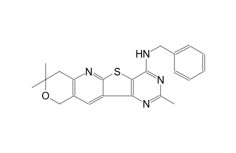 8H-pyrano[3'',4'':5',6']pyrido[3',2':4,5]thieno[3,2-d]pyrimidin-4-amine, 7,10-dihydro-2,8,8-trimethyl-N-(phenylmethyl)-