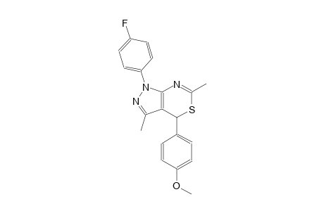 pyrazolo[3,4-d][1,3]thiazine, 1-(4-fluorophenyl)-1,4-dihydro-4-(4-methoxyphenyl)-3,6-dimethyl-