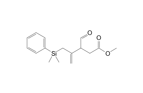 Methyl 3-formyl-4-[(dimethylphenylsilyl)methyl]pent-4-enoate