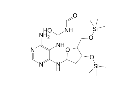 5-{[(N'-Formylamino)hydroxymethyl]amino}-4-{(4'-(trimethylsilyloxy)-5'-[(trimethylsilyloxy)methyl]perhydrofuran-2'-yl]amino}-6-amino-1,3-pyrimidine