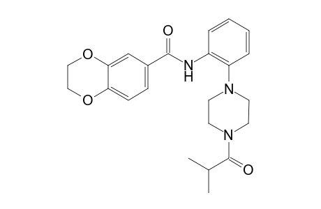 N-{2-[4-(2-methylpropanoyl)piperazin-1-yl]phenyl}-2,3-dihydro-1,4-benzodioxine-6-carboxamide