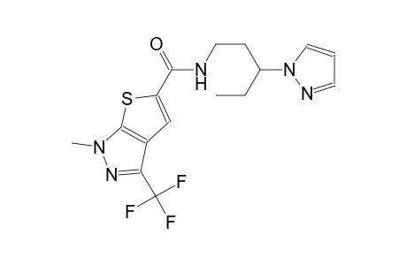 1H-thieno[2,3-c]pyrazole-5-carboxamide, 1-methyl-N-[3-(1H-pyrazol-1-yl)pentyl]-3-(trifluoromethyl)-