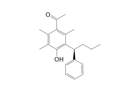 1-[2,3,6-trimethyl-4-oxidanyl-5-[(1S)-1-phenylbutyl]phenyl]ethanone