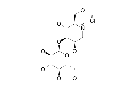 1,5-DIDEOXY-1,5-IMINO-3-O-(3-O-METHYL-ALPHA-ALPHA-D-GLUCOPYRANOSYL)-D-MANNITOL-HYDROCHLORIDE