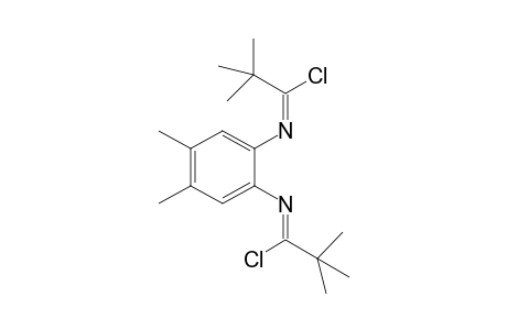 2,2,2',2'-Tetramethyl-N,N'-(4",5"-dimethylphen-1",2"-ylene)-bis[propanimidoyl chloride]