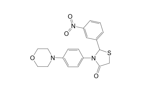2-(3'-Nitrophenyl)-3-(4-N-morpholinophenyl)-1,3-thiazolidin-4-one