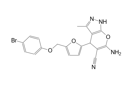 6-amino-4-{5-[(4-bromophenoxy)methyl]-2-furyl}-3-methyl-1,4-dihydropyrano[2,3-c]pyrazole-5-carbonitrile