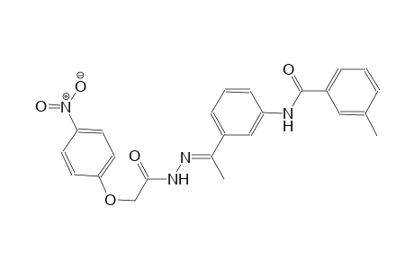 3-methyl-N-(3-{(1E)-N-[(4-nitrophenoxy)acetyl]ethanehydrazonoyl}phenyl)benzamide