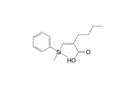 (Z)-2-Butyl-3-dimethyl(phenyl)silylacrylic acid