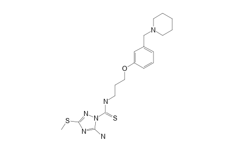 (3-METHYLTHIO-5-AMINO-1H-1,2,4-TRIAZOL-1-YL)-N-[3-[3-(PIPERIDINOMETHYL)-PHENOXY]-PROPYL]-THIOAMIDE