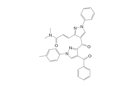 1-{4-[4-benzoyl-1-(4-methylphenyl)-1H-pyrazole-3-carbonyl]-1-phenyl-1H-pyrazol-3-yl}-3-dimethylamino-propenone