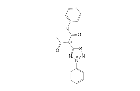 3-PHENYL-1,2,3,4-THIATRIAZOL-3-IUM-5-YL-(ACETYL)-PHENYL-CARBAMOYL-METHANIDE