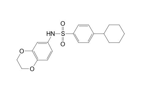 Benzenesulfonamide, N-(2,3-dihydro-1,4-benzodioxin-6-yl)-4-cyclohexyl-
