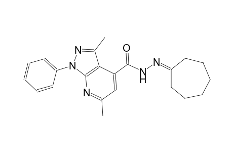 N'-cycloheptylidene-3,6-dimethyl-1-phenyl-1H-pyrazolo[3,4-b]pyridine-4-carbohydrazide