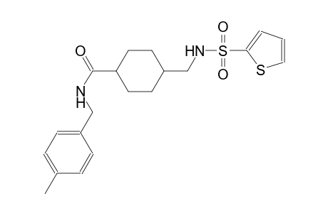 N-(4-methylbenzyl)-4-{[(2-thienylsulfonyl)amino]methyl}cyclohexanecarboxamide