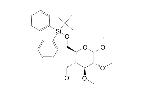 METHYL-6-O-(TERT.-BUTYLDIPHENYLSILYL)-4-DEOXY-4-HYDROXYMETHYL-2,3-DI-O-METHYL-ALPHA-D-GLUCOPYRANOSIDE