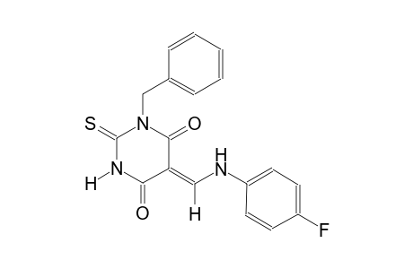 (5Z)-1-benzyl-5-[(4-fluoroanilino)methylene]-2-thioxodihydro-4,6(1H,5H)-pyrimidinedione