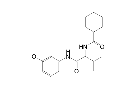 N-{1-[(3-methoxyanilino)carbonyl]-2-methylpropyl}cyclohexanecarboxamide