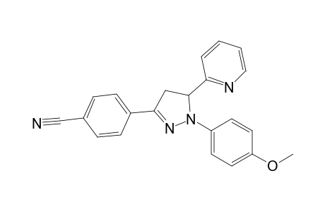 4-[1-(4-methoxyphenyl)-5-(2-pyridyl)-2-pyrazolin-3-yl]benzonitrile