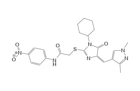 2-({(4E)-1-cyclohexyl-4-[(1,3-dimethyl-1H-pyrazol-4-yl)methylene]-5-oxo-4,5-dihydro-1H-imidazol-2-yl}sulfanyl)-N-(4-nitrophenyl)acetamide