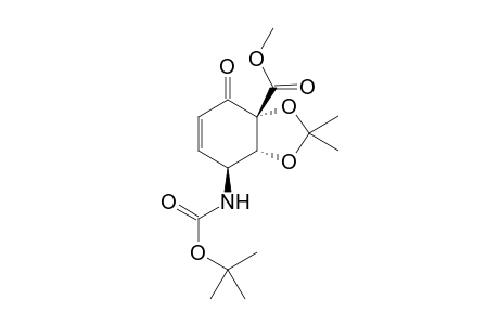 (3aR,7S,7aR)-Methyl-7-(tert-butoxycarbonylamino)-2,2-dimethyl-4-oxo-3a,4,7,7a-tetrahydrobenzo-[d][1,3]dioxole-3a-carboxylate