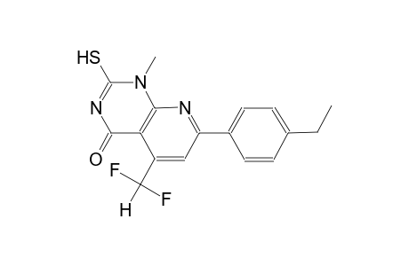pyrido[2,3-d]pyrimidin-4(1H)-one, 5-(difluoromethyl)-7-(4-ethylphenyl)-2-mercapto-1-methyl-