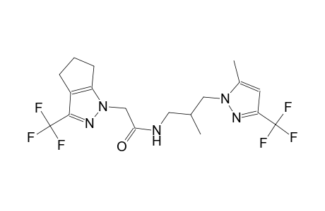 N-{2-methyl-3-[5-methyl-3-(trifluoromethyl)-1H-pyrazol-1-yl]propyl}-2-(3-(trifluoromethyl)-5,6-dihydrocyclopenta[c]pyrazol-1(4H)-yl)acetamide