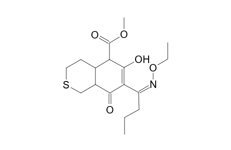 1H-2-Benzothiopyran-5-carboxylic acid, 7-[1-(ethoxyimino)butyl]-3,4,4a,5,8,8a-hexahydro-6-hydroxy-8-oxo-, methyl ester