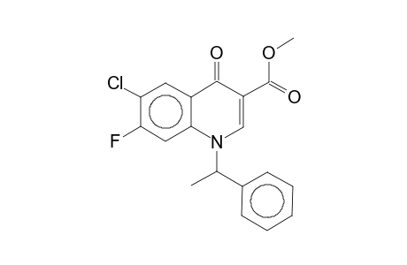 Methyl 6-chloro-7-fluoro-4-oxo-1-(1-phenylethyl)-1,4-dihydro-3-quinolinecarboxylate