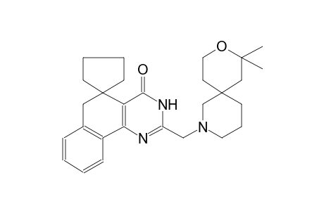 2-((8,8-dimethyl-9-oxa-2-azaspiro[5.5]undecan-2-yl)methyl)-3H-spiro[benzo[h]quinazoline-5,1'-cyclopentan]-4(6H)-one