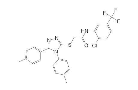 2-{[4,5-bis(4-methylphenyl)-4H-1,2,4-triazol-3-yl]sulfanyl}-N-[2-chloro-5-(trifluoromethyl)phenyl]acetamide