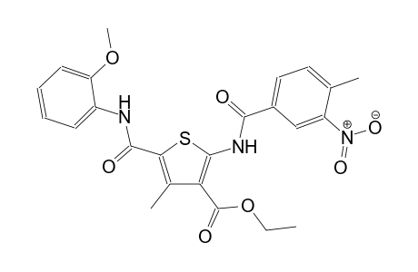 3-thiophenecarboxylic acid, 5-[[(2-methoxyphenyl)amino]carbonyl]-4-methyl-2-[(4-methyl-3-nitrobenzoyl)amino]-, ethyl ester