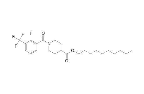 Isonipecotic acid, N-(2-fluoro-3-trifluoromethylbenzoyl)-, decyl ester